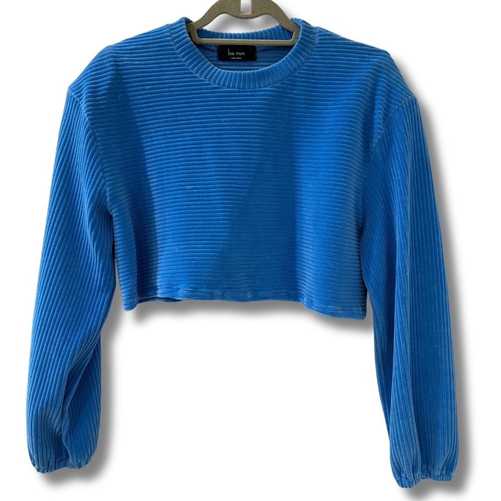 Women’s Cropped Cobalt Blue Sweater